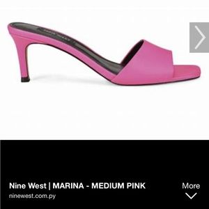 New Nine West Marina3 slides in medium pink size 8.5